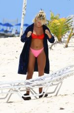JESSICA WOODLEY in Bikini at a Beach in Barbados 04/01/2017