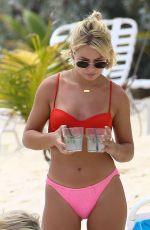 JESSICA WOODLEY in Bikini at a Beach in Barbados 04/01/2017