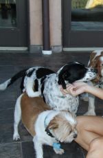 JOANNA KRUPA Out with Her Dogs in Los Angeles 04/03/2017
