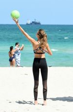 JOSEPHINE SKRIVER on the Set of VS Photoshoot in South Beach 04/25/2017