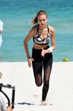 JOSEPHINE SKRIVER on the Set of VS Photoshoot in South Beach 04/25/2017