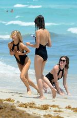JOY CORRIGAN in Swimsuit at a Beach in Miami 04/27/2017