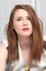 KAREN GILLAN at Guardians of the Galaxy Vol. 2 Press Conference in Los Angeles 04/20/2017