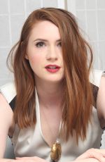 KAREN GILLAN at Guardians of the Galaxy Vol. 2 Press Conference in Los Angeles 04/20/2017