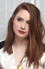 KAREN GILLAN at Guardians of the Galaxy Vol. 2 Press Conference in Los Angeles 04/20/2017