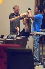 KARLIE KLOSS Gets Her Hair Done at a Salon in New York 04/30/2017