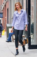 KARLIE KLOSS in Tight Jeans Out in New York 04/20/2017