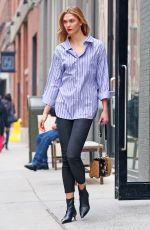 KARLIE KLOSS in Tight Jeans Out in New York 04/20/2017