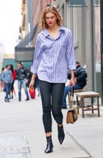 KARLIE KLOSS in Tight Jeans Out in New York 04/20/2017