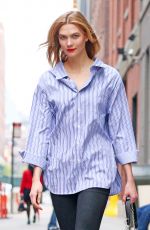 KARLIE KLOSS in Tight Jeans Out in New York 04/20/2017