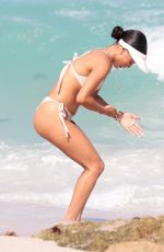 KARREUCHE TRAN in Bikini at a Beach in Miami 04/14/2017