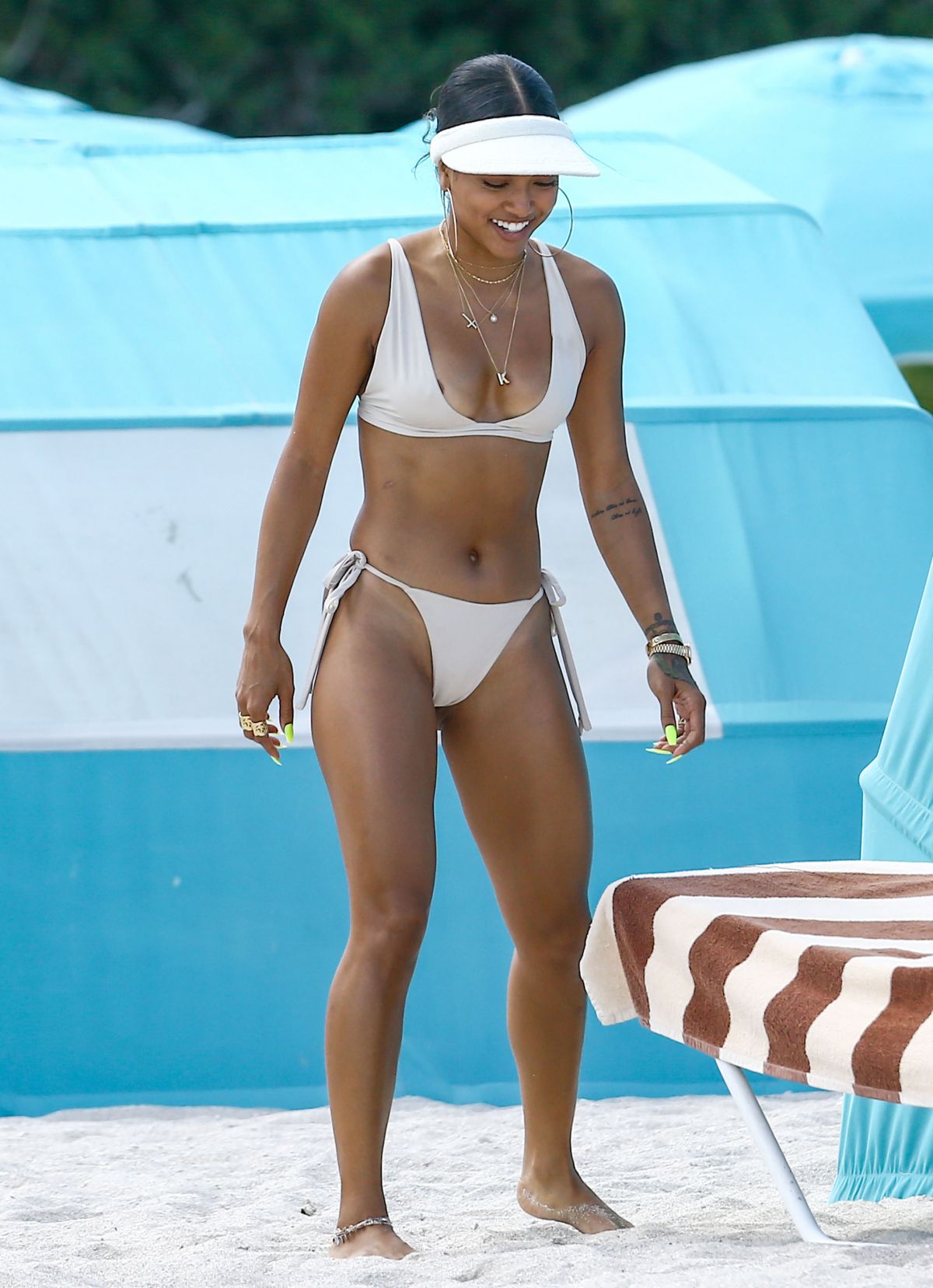 KARREUCHE TRAN in Bikini at a Beach in Miami 04/14/2017 