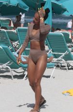 KARREUCHE TRAN in Tankini on the Beach in Miami 04/15/2017