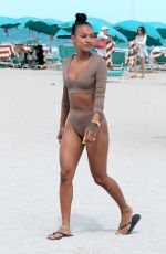 KARREUCHE TRAN in Tankini on the Beach in Miami 04/15/2017