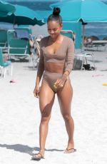 KARREUCHE TRAN in Tankini on the Beach in Miami 04/15/2017