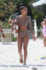 KARREUCHE TRAN in Tankini on the Beach in Miami 04/15/2017