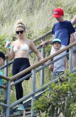 KATE HUDSON in Bikini Top on Holiday in Honolulu 04/05/2017