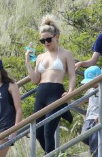 KATE HUDSON in Bikini Top on Holiday in Honolulu 04/05/2017