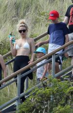 KATE HUDSON in Bikini Top on Holiday in Honolulu 04/05/2017