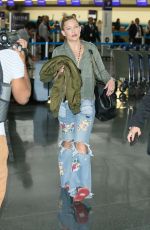 KATE HUDSON in Ripped Jeans at JFK Airport in New York 04/29/2017