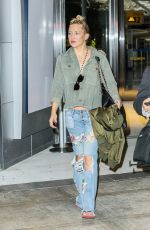 KATE HUDSON in Ripped Jeans at JFK Airport in New York 04/29/2017