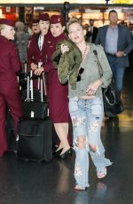 KATE HUDSON in Ripped Jeans at JFK Airport in New York 04/29/2017