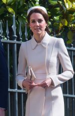 KATE MIDDLETON at Easter Sunday Church Service in Windsor 04/16/2017