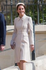 KATE MIDDLETON at Easter Sunday Church Service in Windsor 04/16/2017