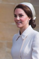 KATE MIDDLETON at Easter Sunday Church Service in Windsor 04/16/2017