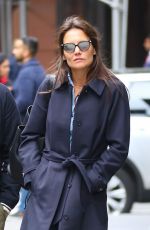 KATIE HOLMES Out and About in New York 04/24/2017