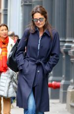 KATIE HOLMES Out and About in New York 04/24/2017
