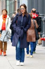 KATIE HOLMES Out and About in New York 04/24/2017