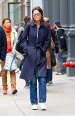 KATIE HOLMES Out and About in New York 04/24/2017
