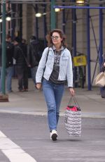 KATIE HOLMES Out in New York 04/26/2017