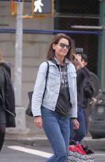 KATIE HOLMES Out in New York 04/26/2017