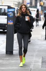 KELLY BENSIMON in Leggings Out in New York 04/26/2017