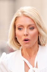 KELLY RIPA Leaves Live with Kelly Studio in New York 04/12/2017