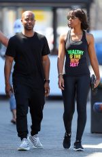 KELLY ROWLAND and Tim Witherspoon Out in Sydney 03/29/2017