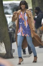 KELLY ROWLAND Leaves CBS Studios in New York 04/28/2017