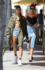 KENDALL JENNER and HAILEY BALDWIN Out for Lunch in Beverly Hills 04/18/2017
