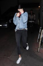 KENDALL JENNER Out for Dinner in Los Angeles 04/12/2017