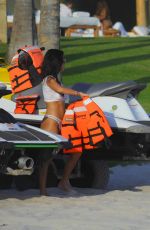 KIM and KOURTNEY KARDASHIAN in Bikinis on the Beach in Mexico 04/26/2017