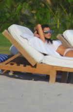 KIM and KOURTNEY KARDASHIAN in Bikinis on the Beach in Mexico 04/26/2017