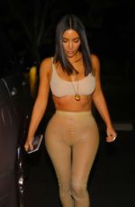 KIM KARDASHIAN Arrives at La Scala Restaurant in Los Angeles 04/19/2017