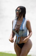 KIM KARDASHIAN in Bikini Bottom on Vacation in Tulum 04/24/2017