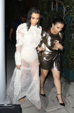 KIM KARDASHIAN is Terrified as She is Hit in the Nose by a Man as She Leaves Mr. Chow in Los Angeles 04/02/2017