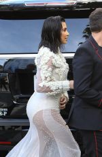 KIM KARDASHIAN is Terrified as She is Hit in the Nose by a Man as She Leaves Mr. Chow in Los Angeles 04/02/2017