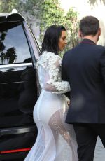 KIM KARDASHIAN is Terrified as She is Hit in the Nose by a Man as She Leaves Mr. Chow in Los Angeles 04/02/2017