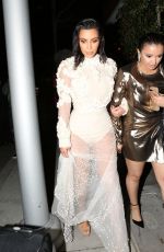 KIM KARDASHIAN is Terrified as She is Hit in the Nose by a Man as She Leaves Mr. Chow in Los Angeles 04/02/2017