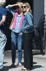 KIRSTEN DUNST Shows Off Her Diamond Engagement Ring at Family Brunch in Studio City 04/14/2017